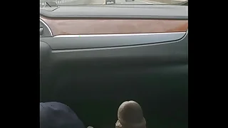 Getting a handjob driving around Upstate New York&period;